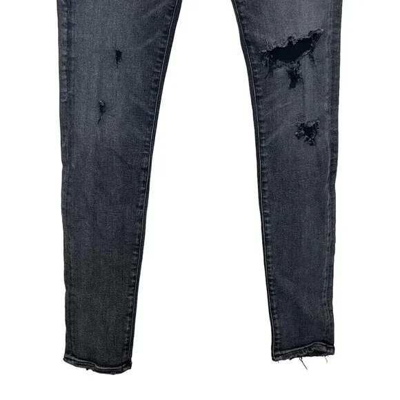 AGOLDE Sophie High Rise Skinny Jeans Silence Grey Distressed Size 26 - Picture 4 of 12